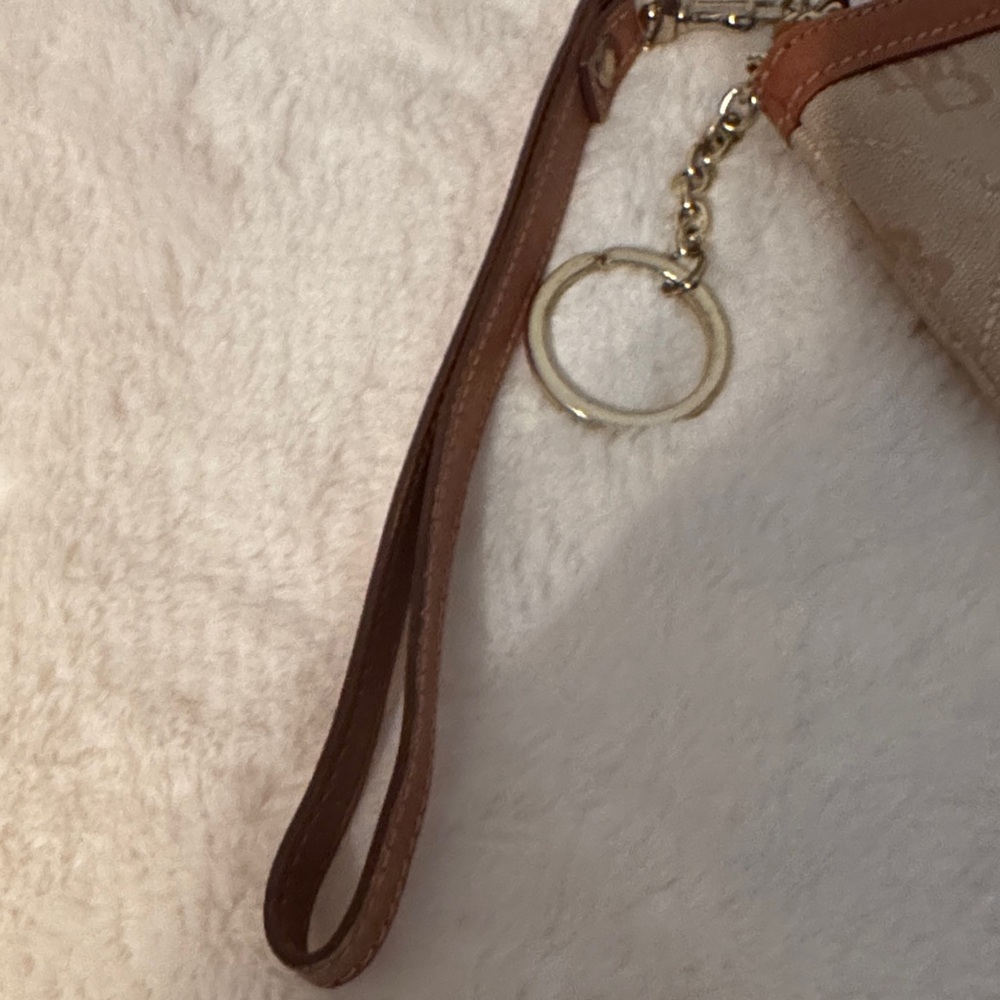 Dooney & Bourke Beige and Brown Wristlet - Picture 4 of 4